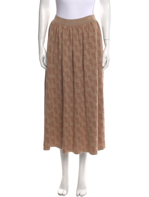 Demylee Floral Print Midi Length Skirt