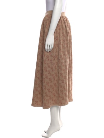 Demylee Floral Print Midi Length Skirt