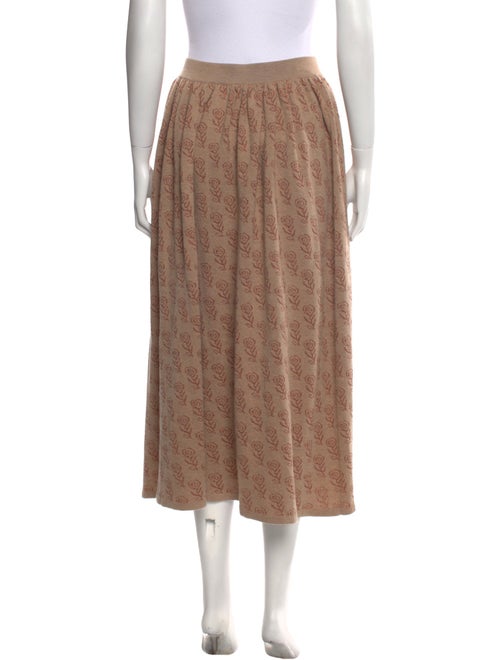 Demylee Floral Print Midi Length Skirt