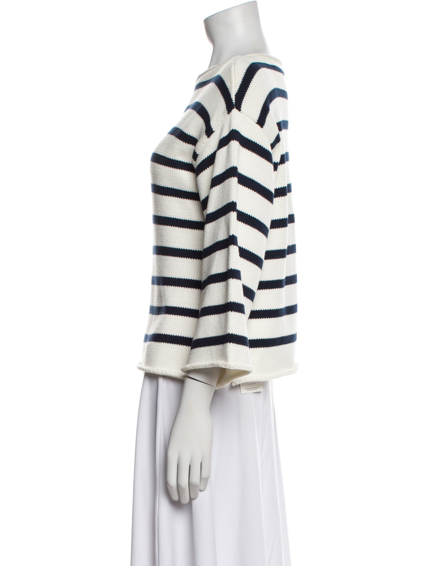 Demylee Striped Bateau Neckline Sweater