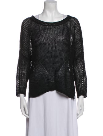 Demylee Linen Scoop Neck Sweater