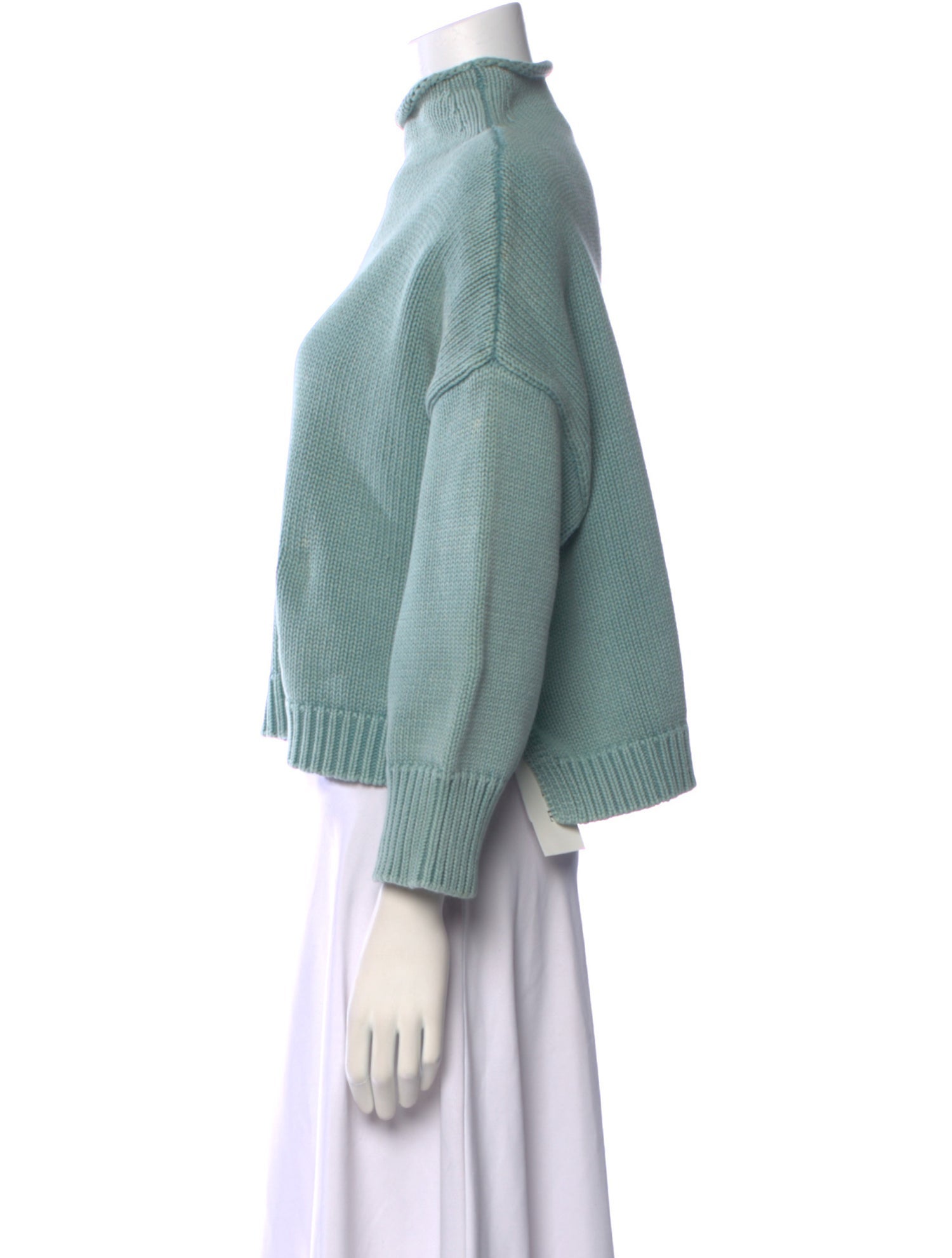 Demylee Crochet Mock Neck Sweater