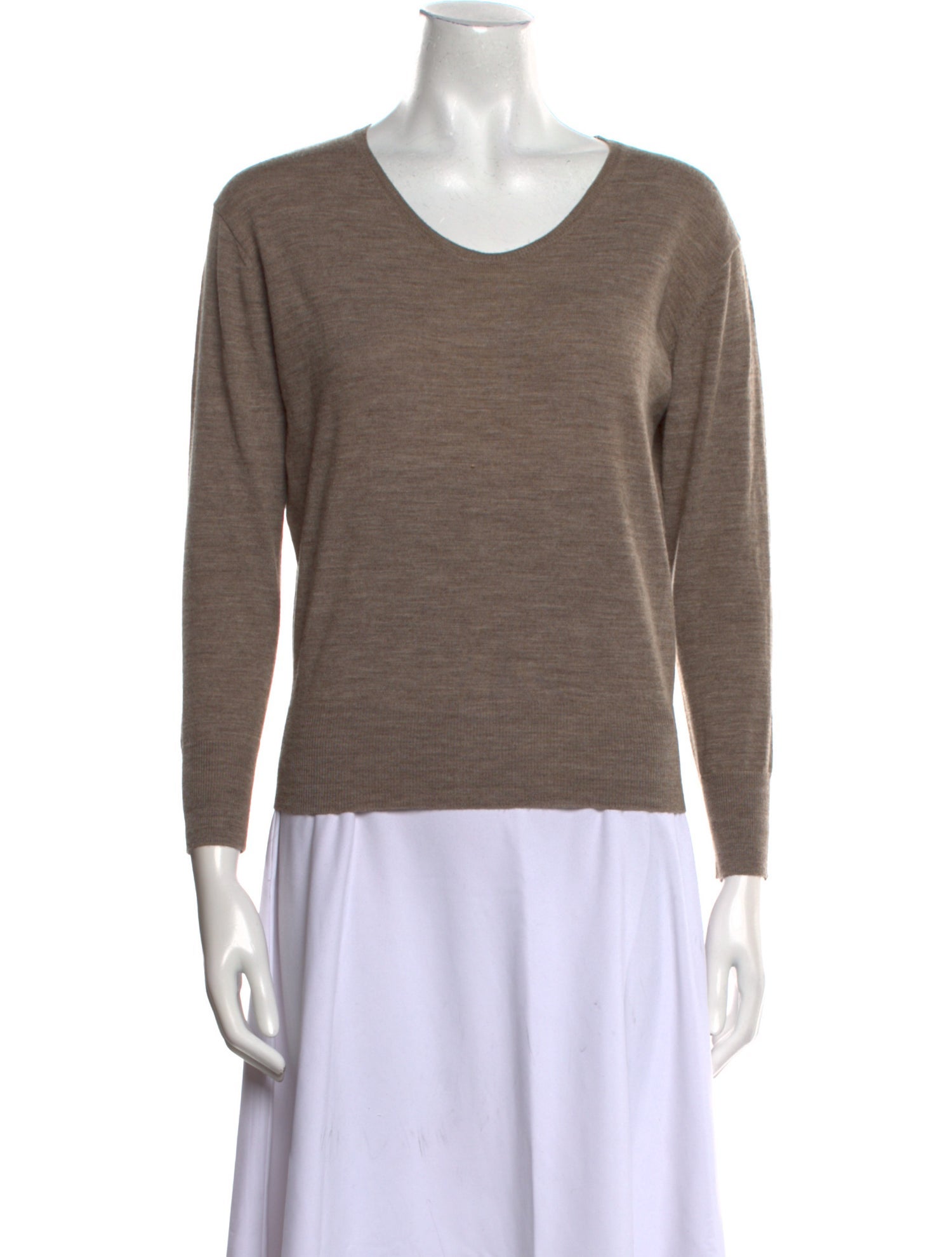 Demylee Merino Wool Scoop Neck Sweater
