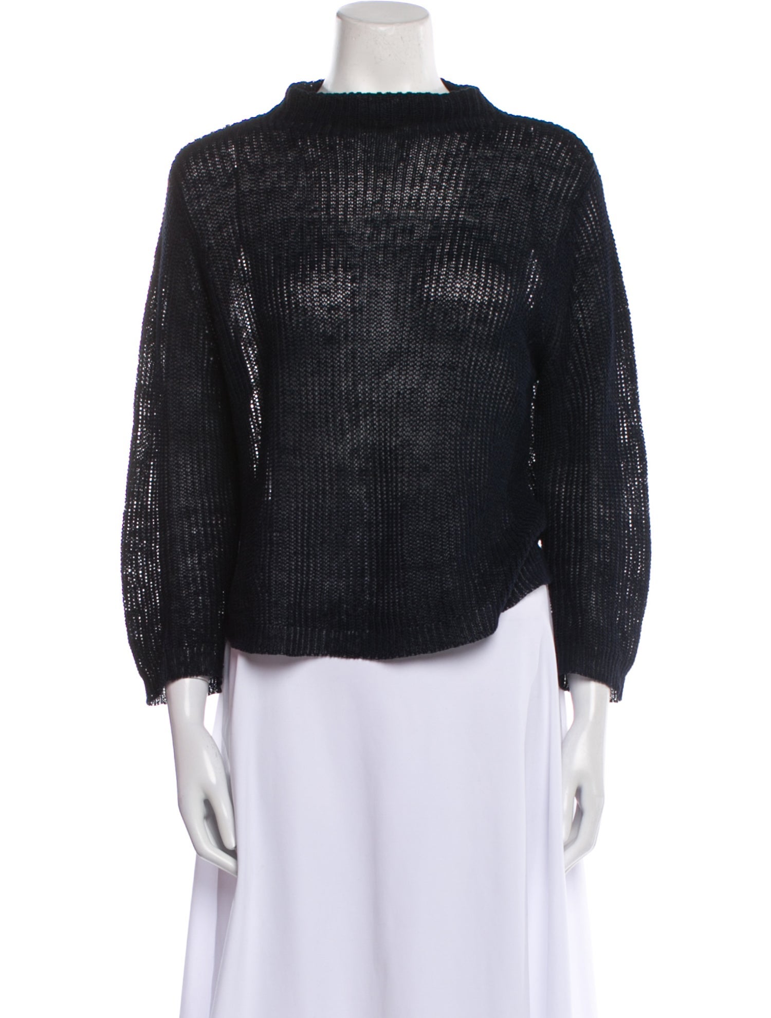 Demylee Linen Mock Neck Sweater