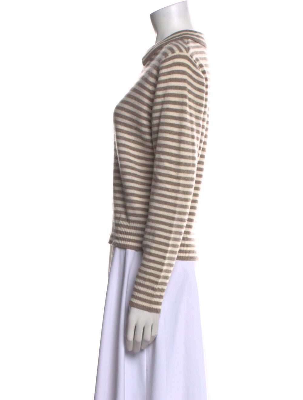 Demylee Lambswool Pullover Neutrals Striped Long … - image 2