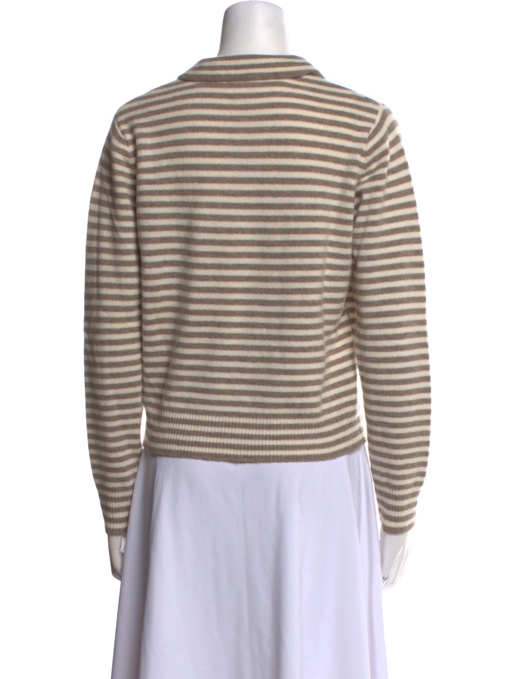 Demylee Lambswool Pullover Neutrals Striped Long … - image 3