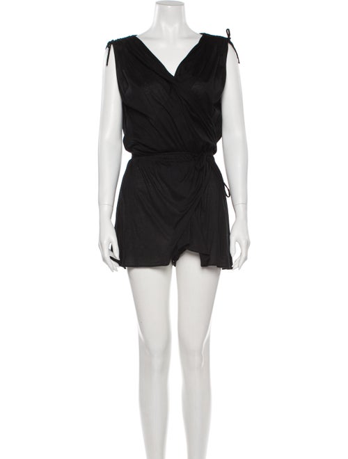 Eres V-Neck Romper Black