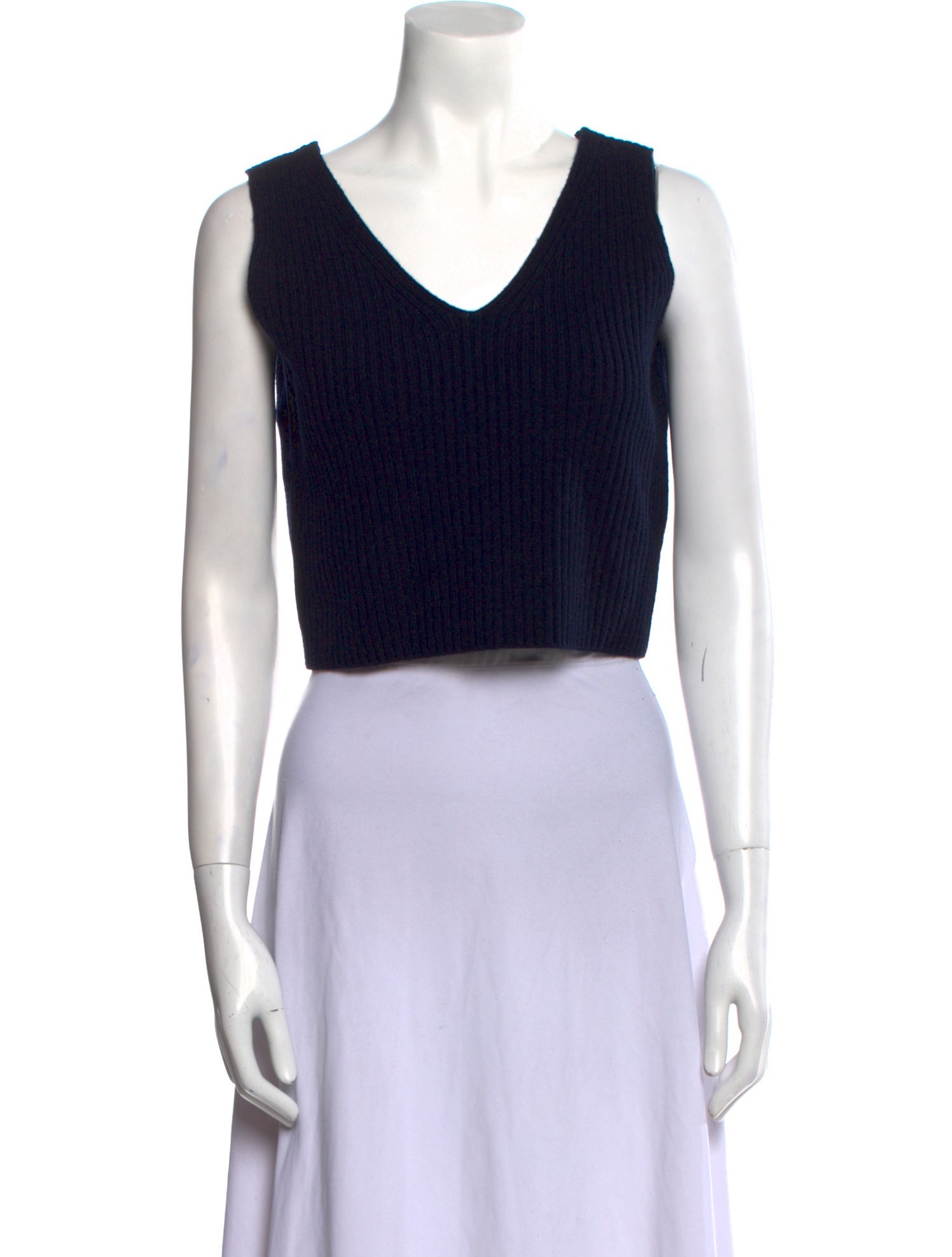Eres Wool V-Neck Crop Top