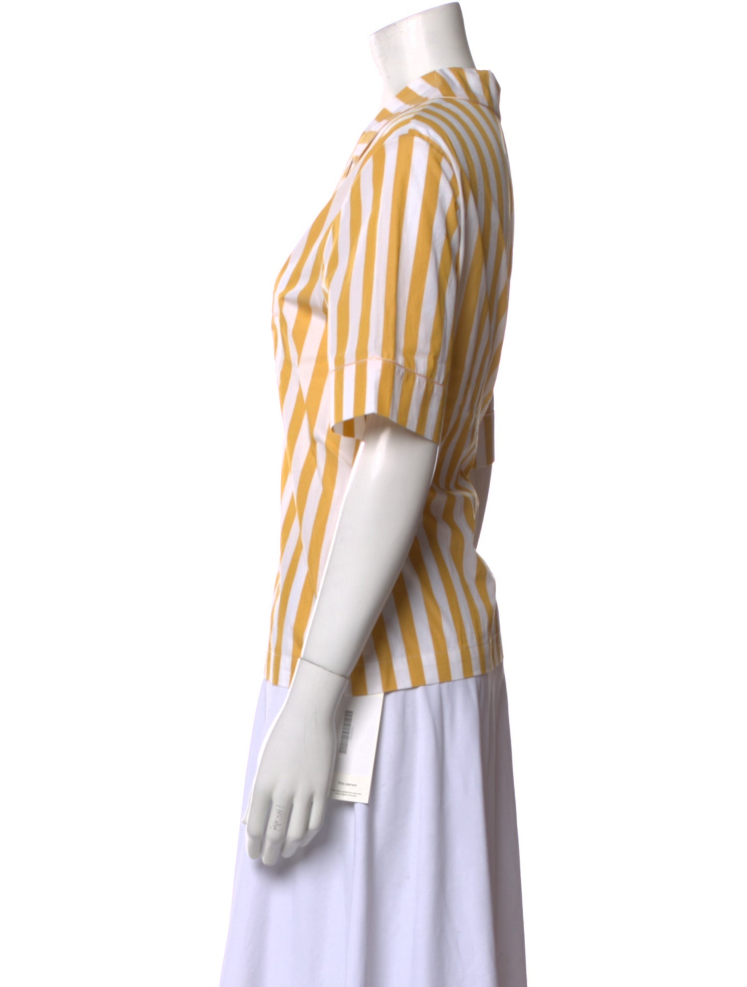 Eres Striped V-Neck Button-Up Top