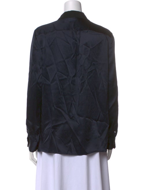 Eres Silk Long Sleeve Button-Up Top