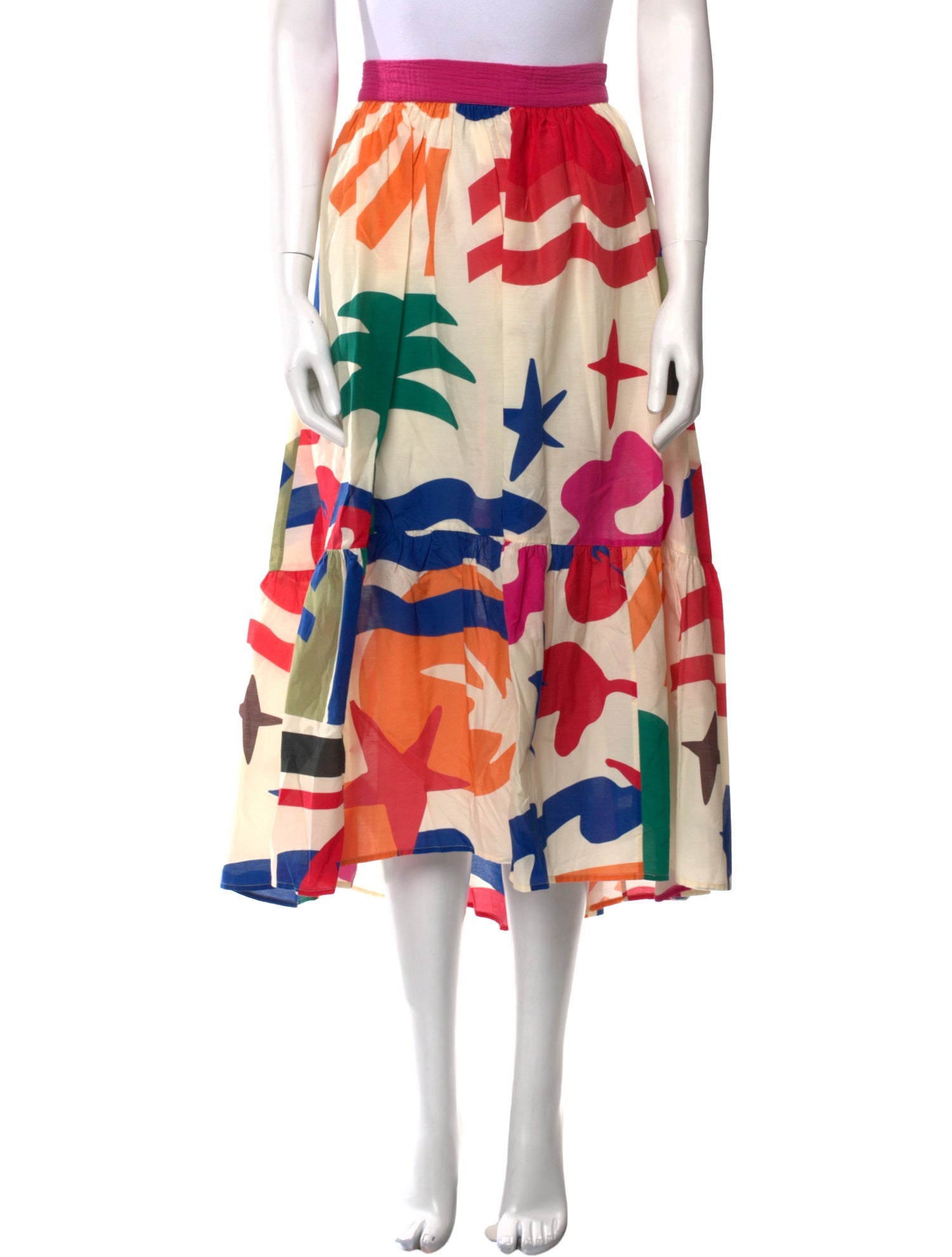 Eres Printed Midi Length Skirt