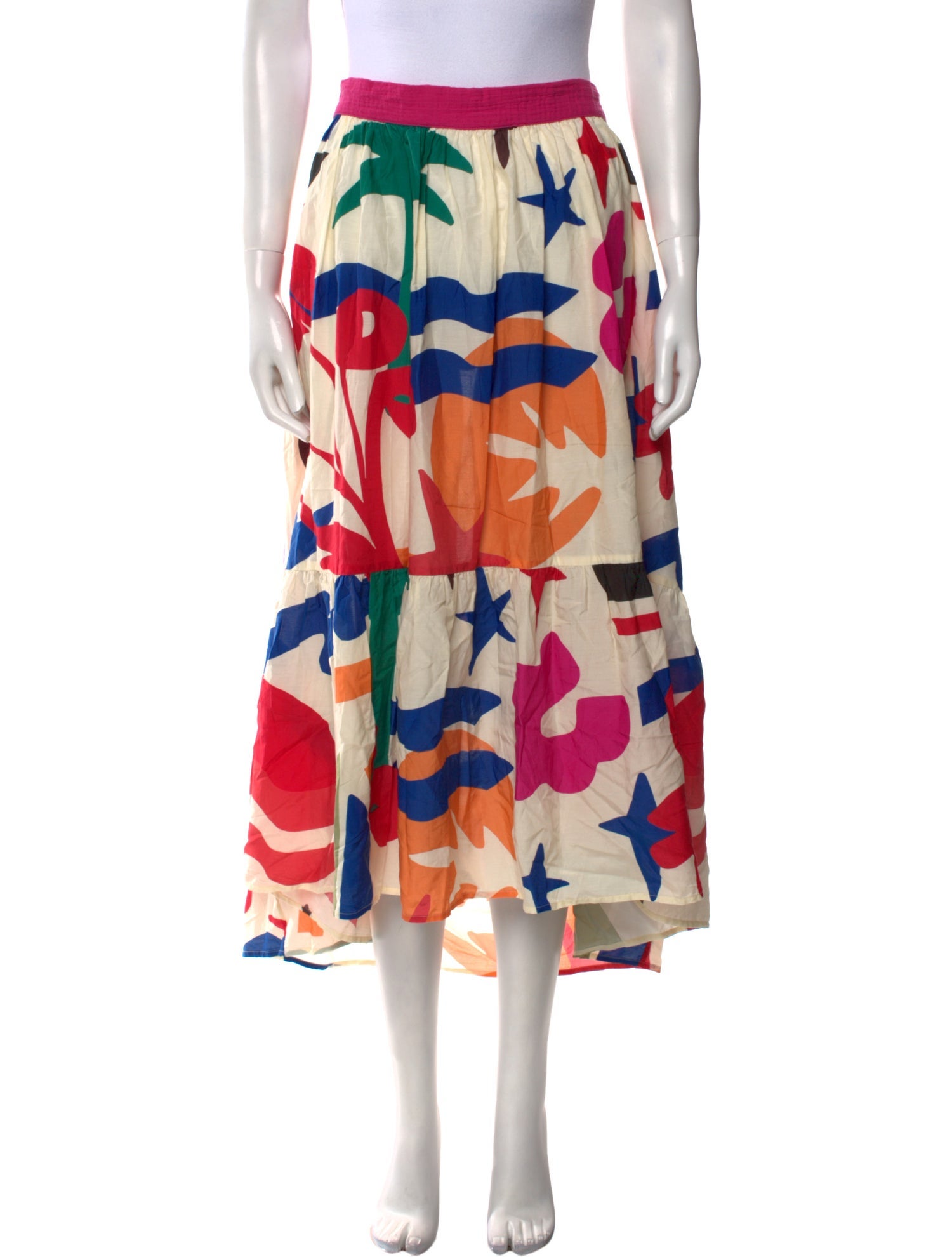 Eres Printed Midi Length Skirt