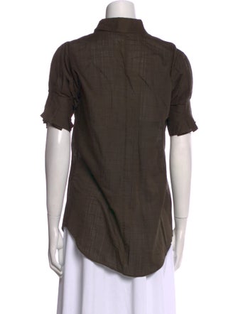 Eres Short Sleeve Button-Up Top