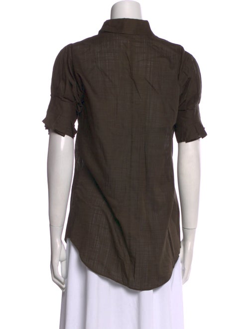 Eres Short Sleeve Button-Up Top