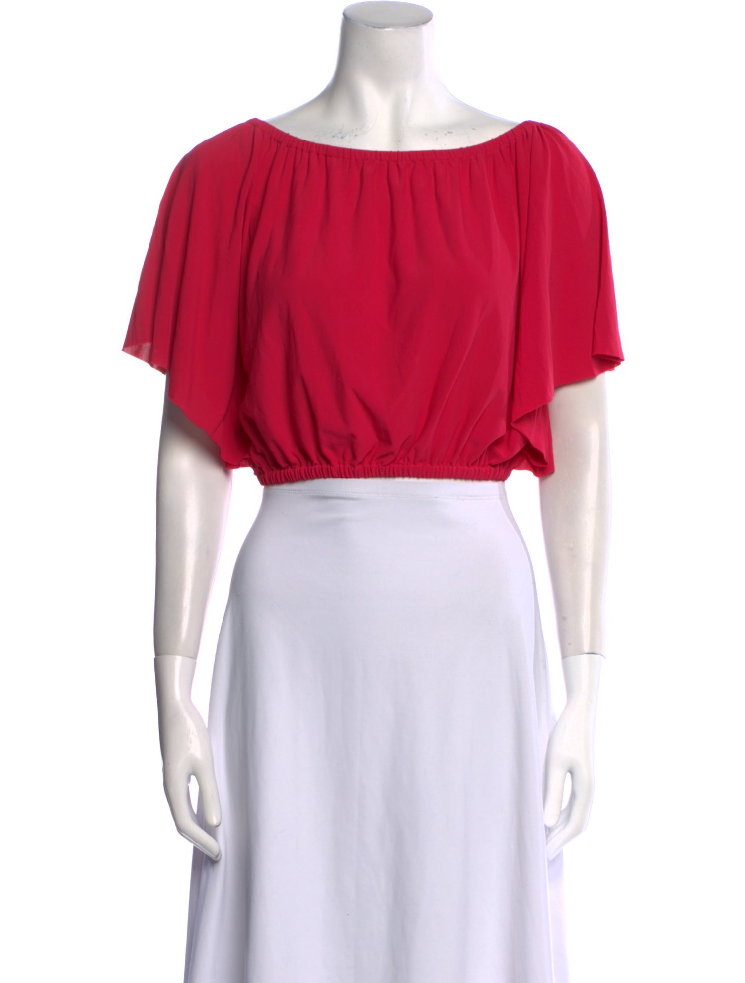 Eres Silk Scoop Neck Crop Top