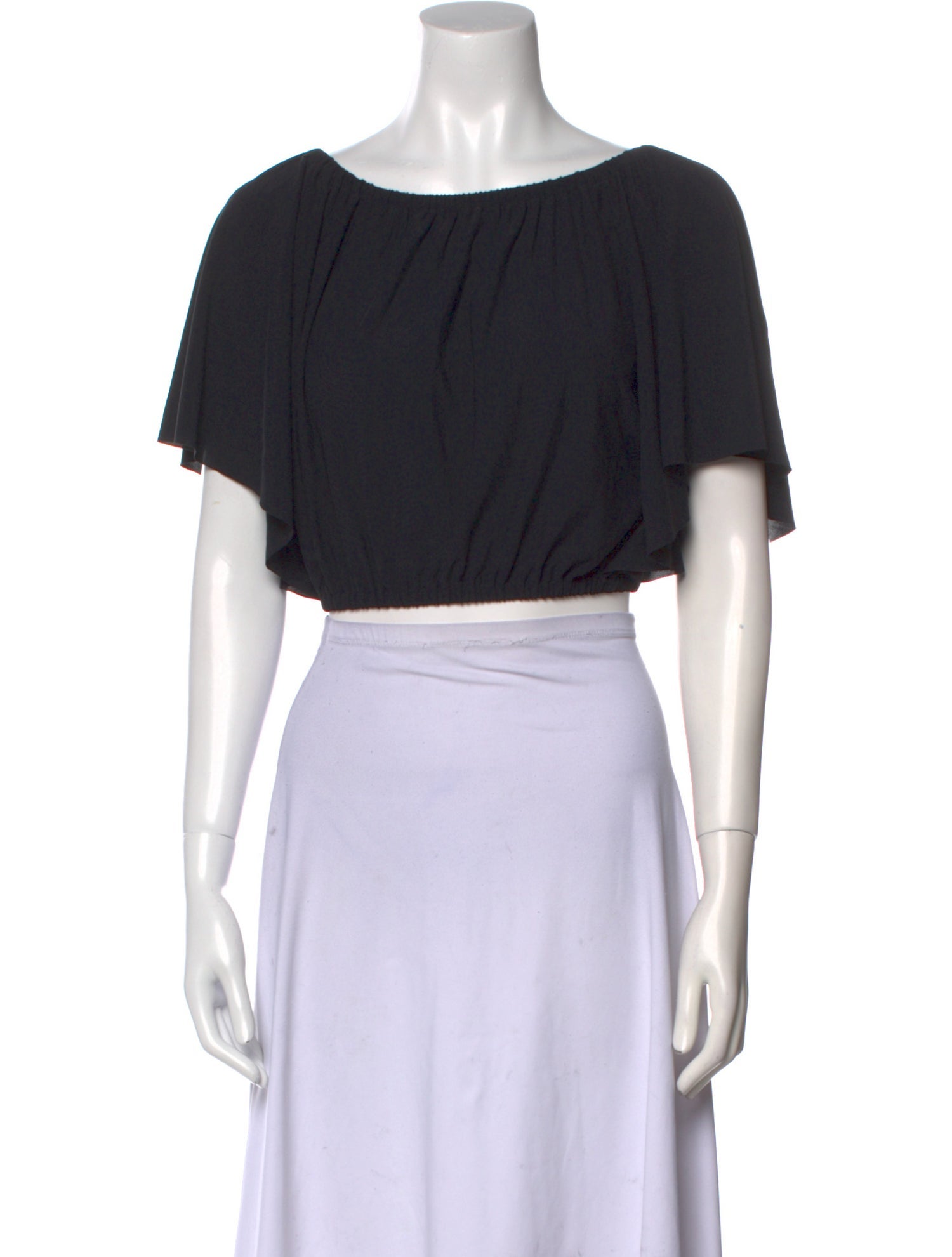 Eres Bateau Neckline Short Sleeve Crop Top w/ Tags