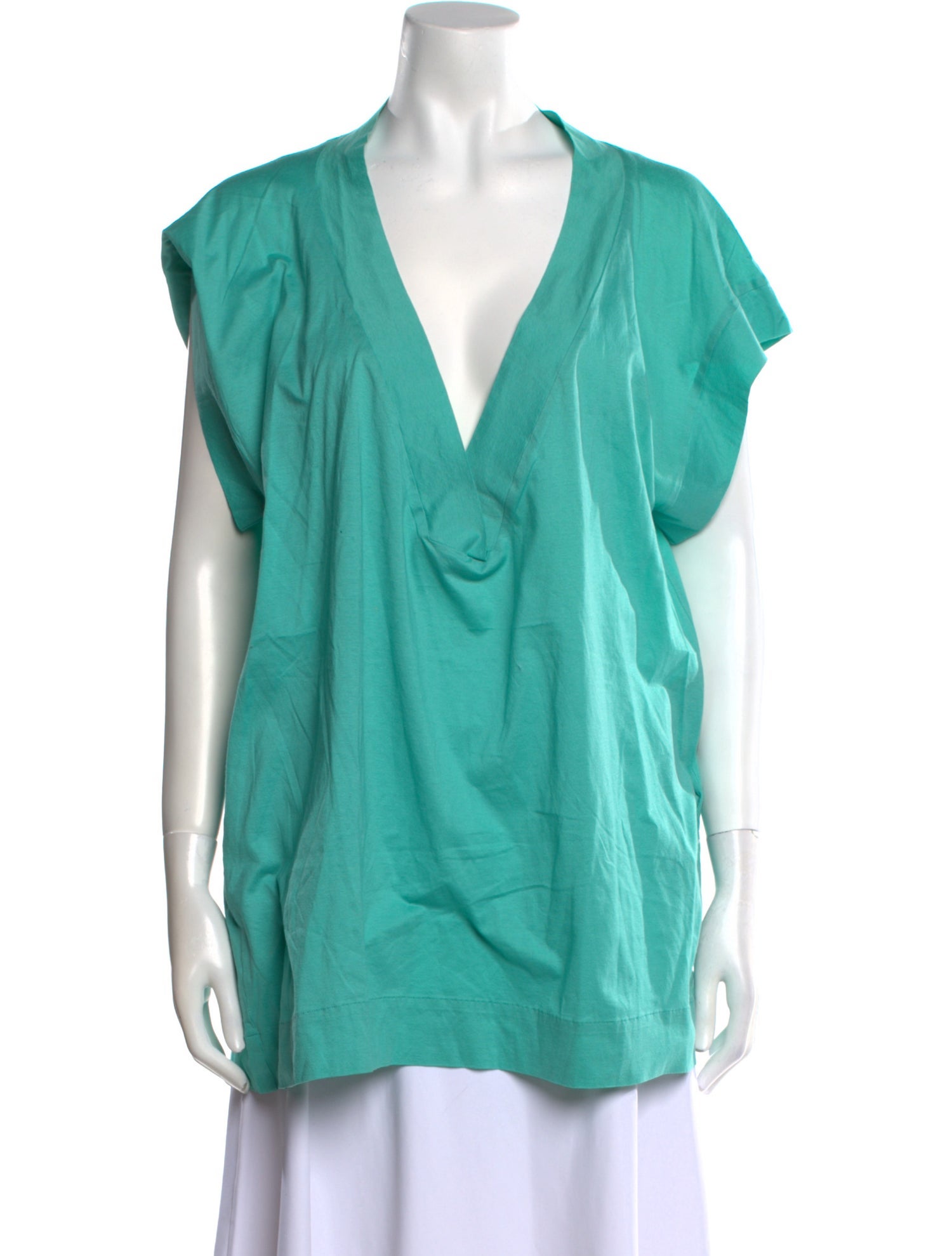 Eres Cowl Neck Short Sleeve Tunic