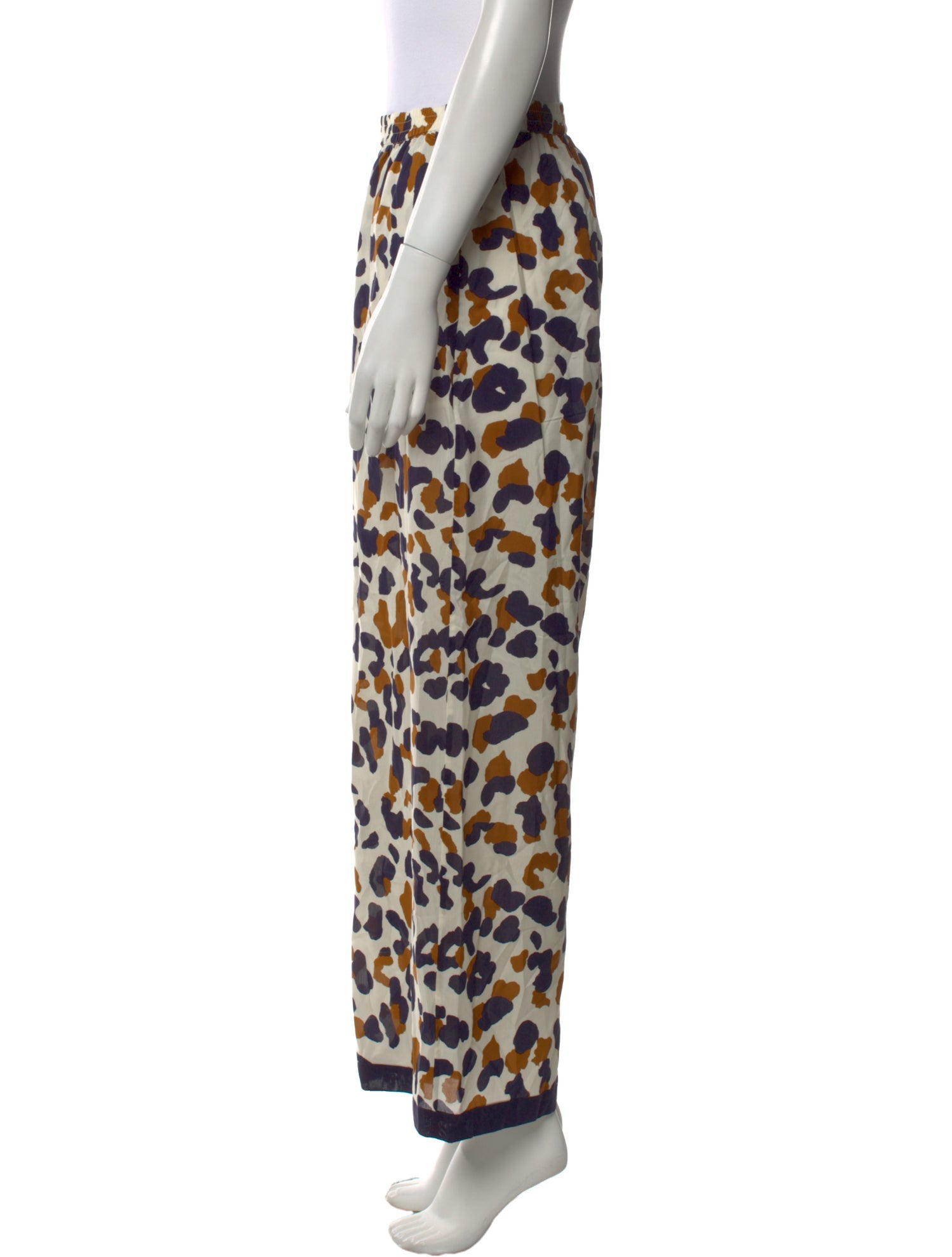 Eres Animal Print Wide Leg Pants w/ Tags