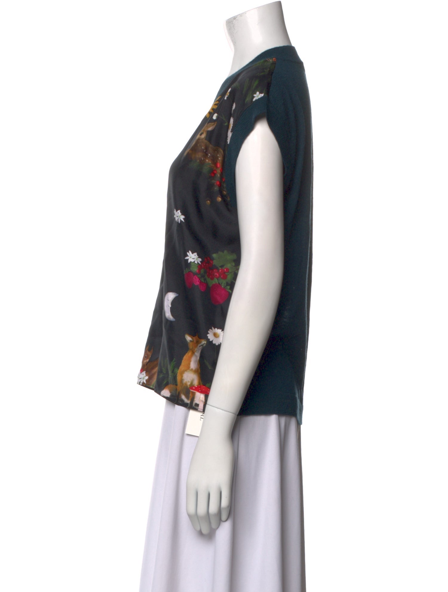 Eres Silk Floral Print Top