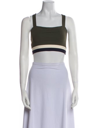 Eres Square Neckline Sleeveless Crop Top