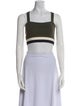 Eres Square Neckline Sleeveless Crop Top