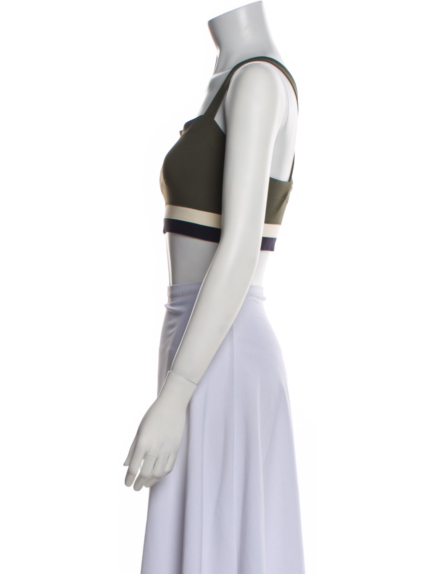 Eres Square Neckline Sleeveless Crop Top