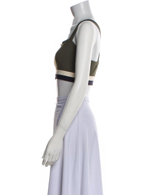 Eres Square Neckline Sleeveless Crop Top