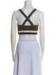 Eres Square Neckline Sleeveless Crop Top