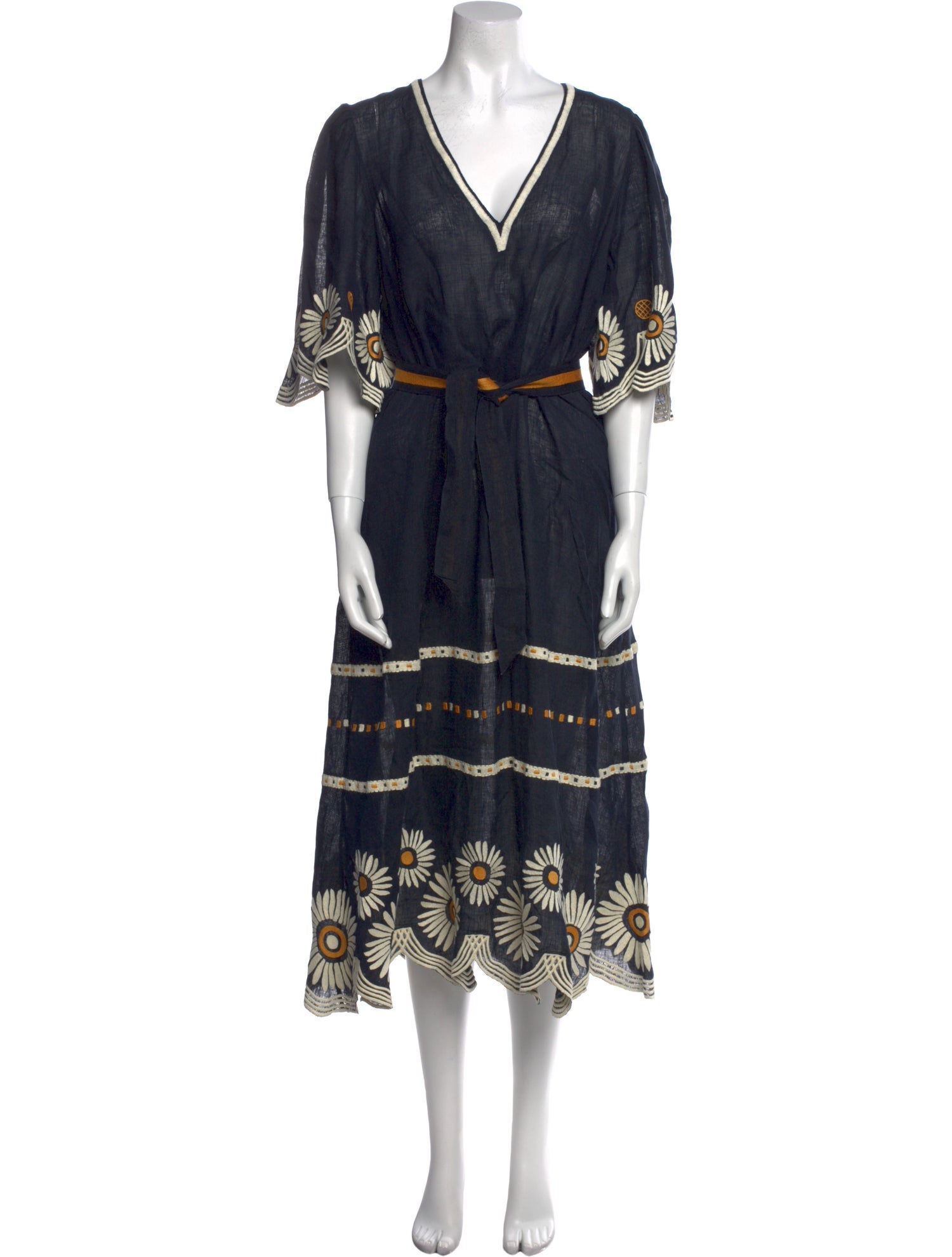 Eres Linen Midi Length Dress