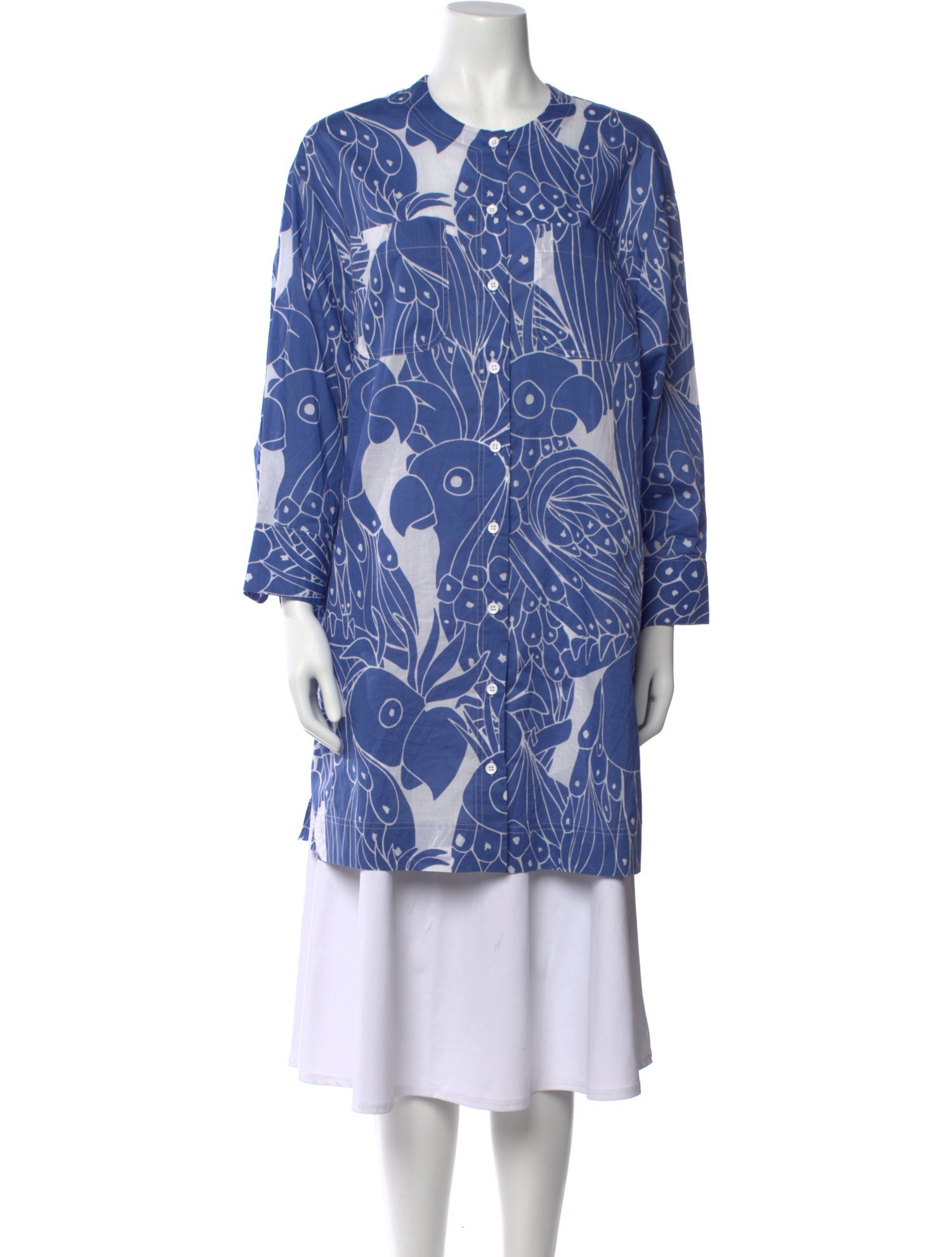 Eres Printed V-Neck Tunic