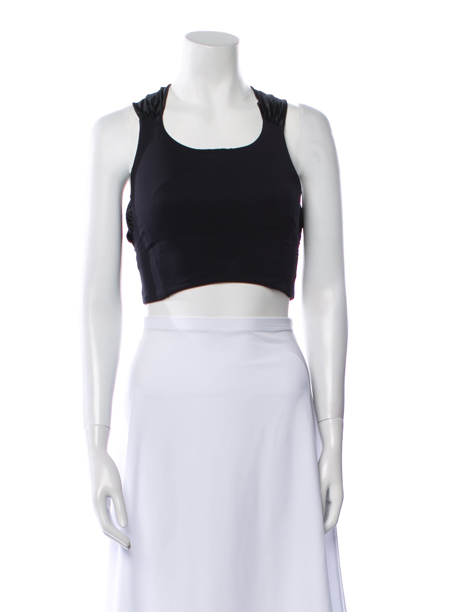 Eres Scoop Neck Sleeveless Crop Top