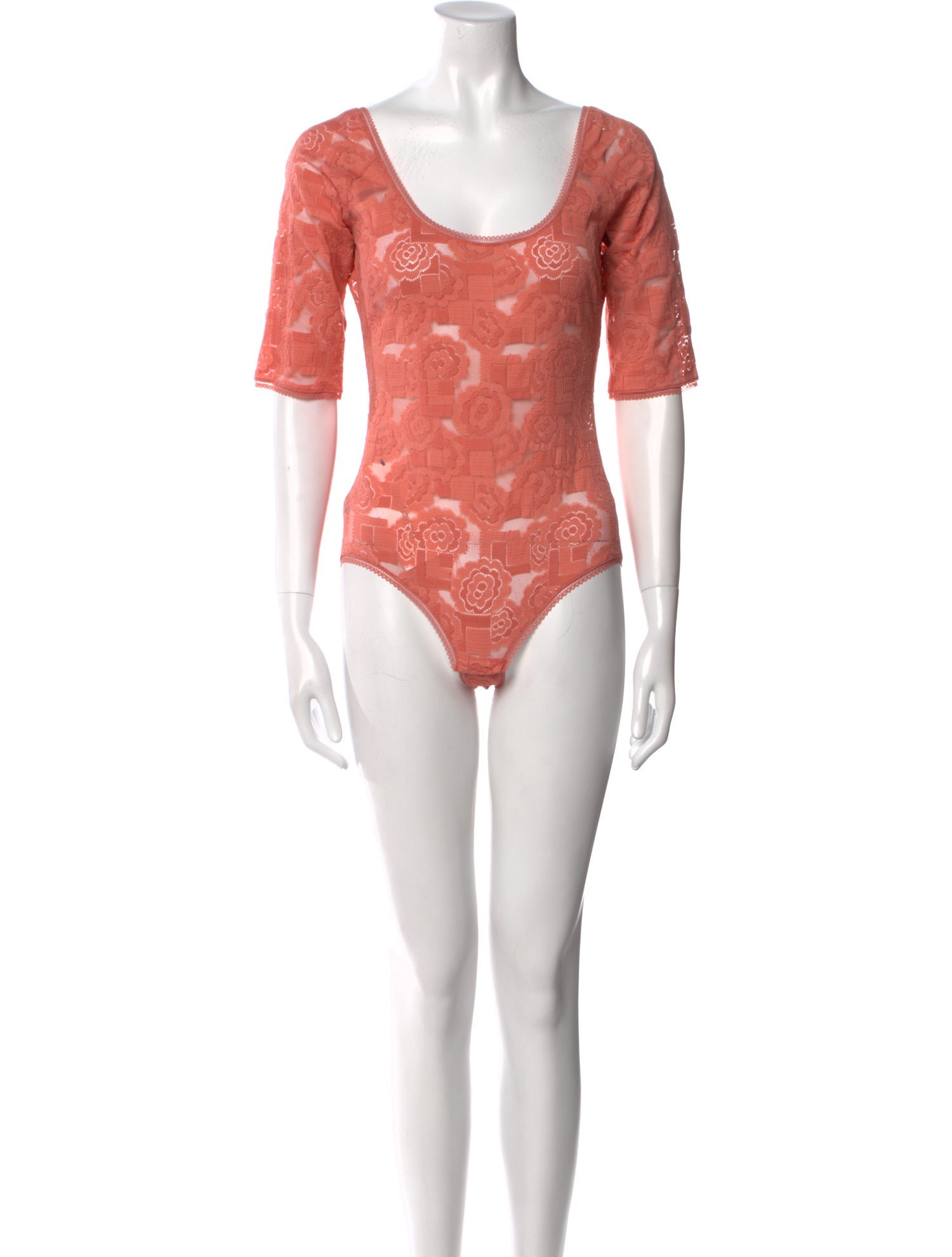 Eres Floral Print Scoop Neck Bodysuit