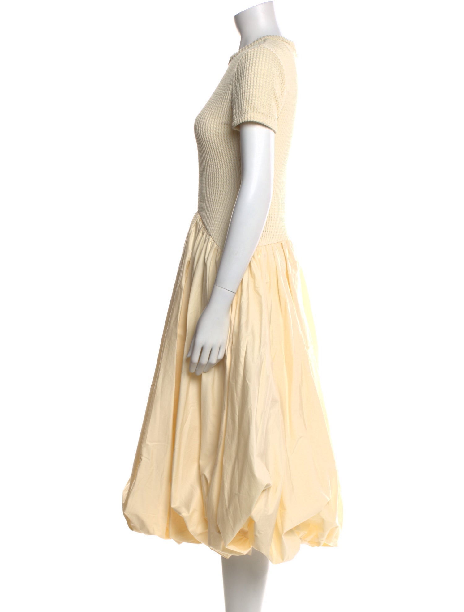 ELEXIAY Crew Neck Midi Length Dress