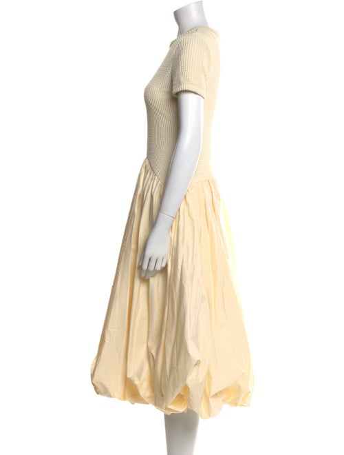 ELEXIAY Crew Neck Midi Length Dress