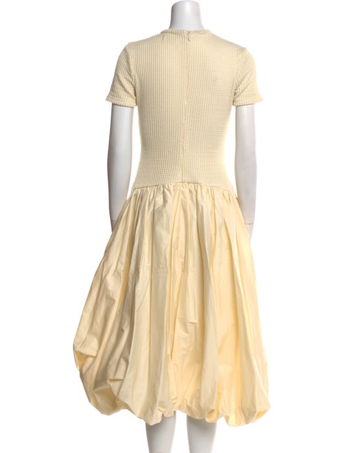 ELEXIAY Crew Neck Midi Length Dress