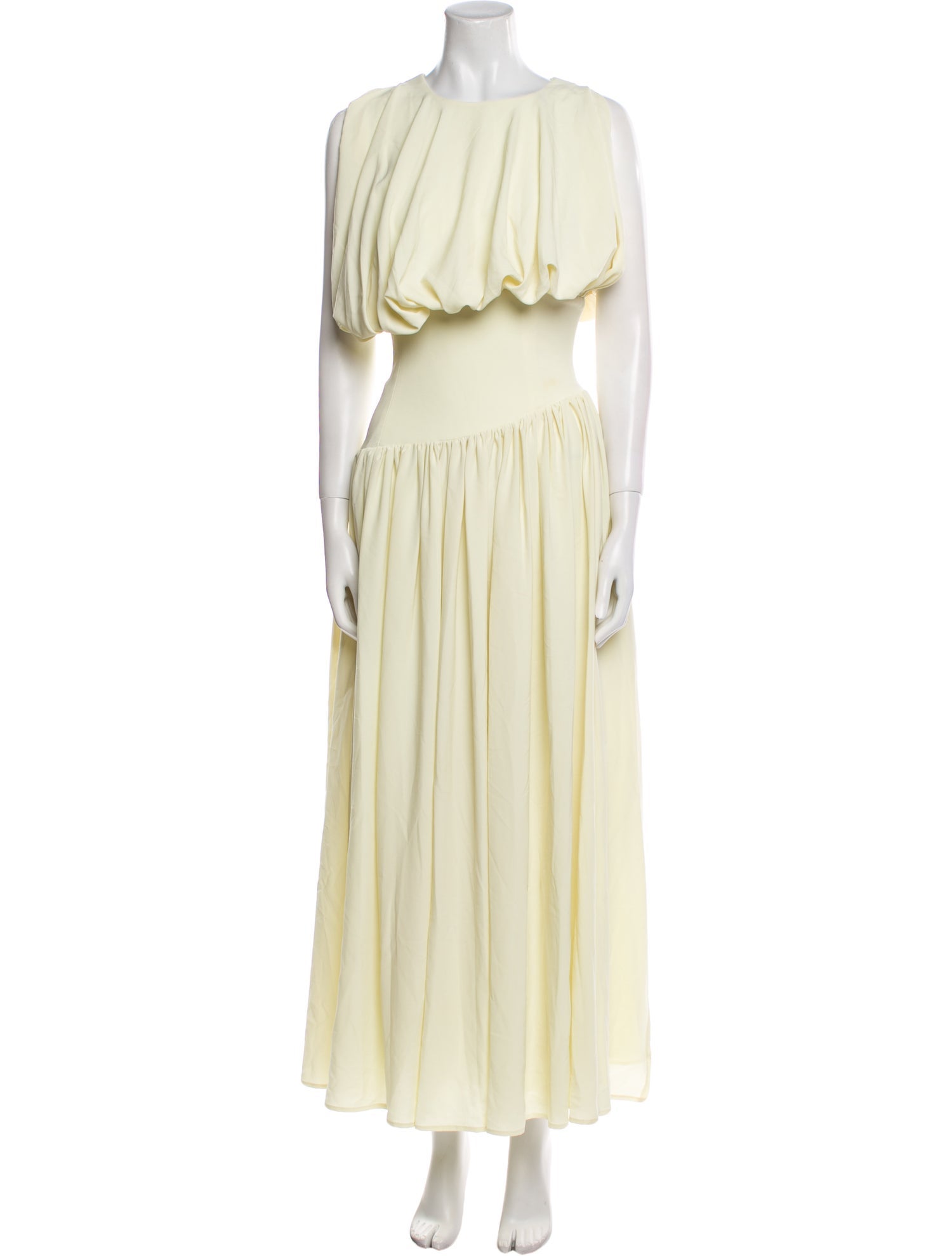 ELEXIAY Crew Neck Long Dress