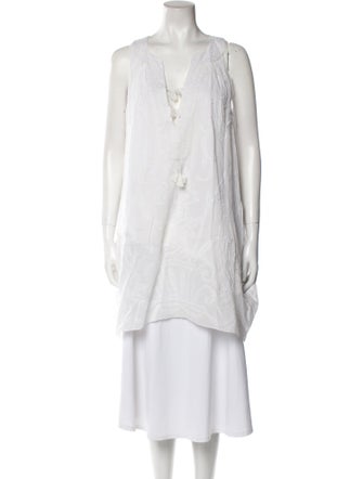 Easton Pearson Plunge Neckline Mini Dress