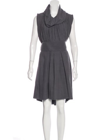 Electric Feathers Sleeveless Shift Dress