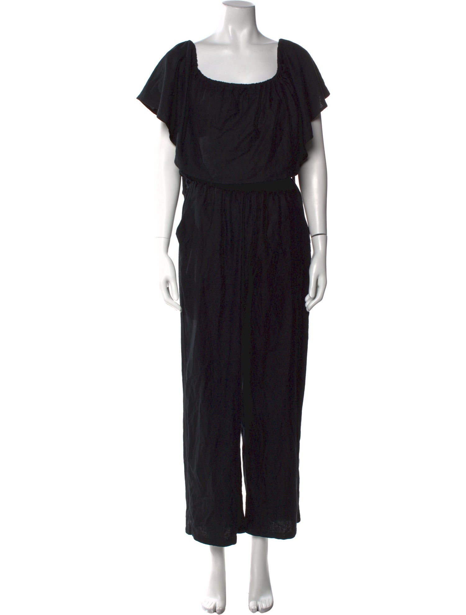Electric Feathers Square Neckline Jumpsuit