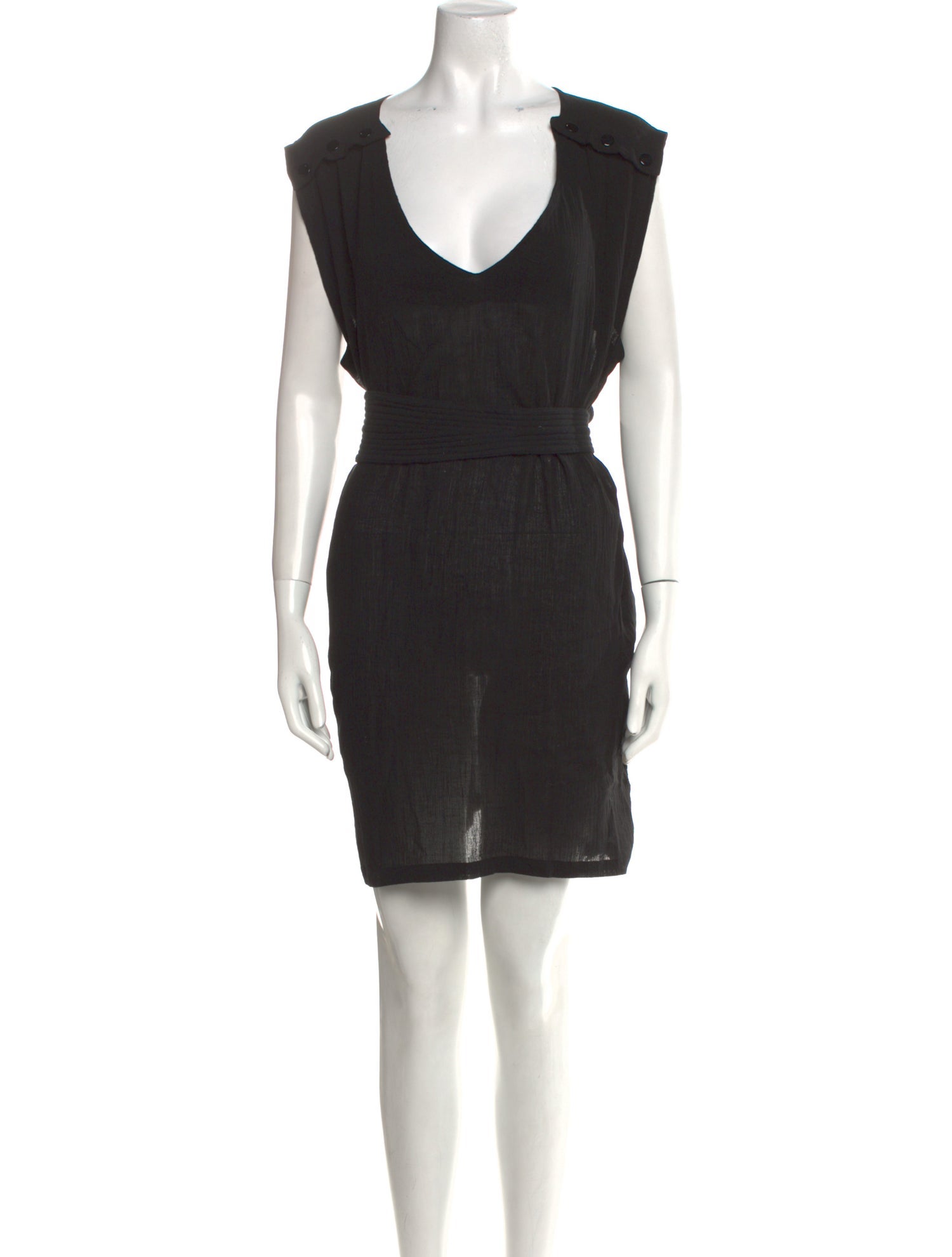 Electric Feathers V-Neck Mini Dress