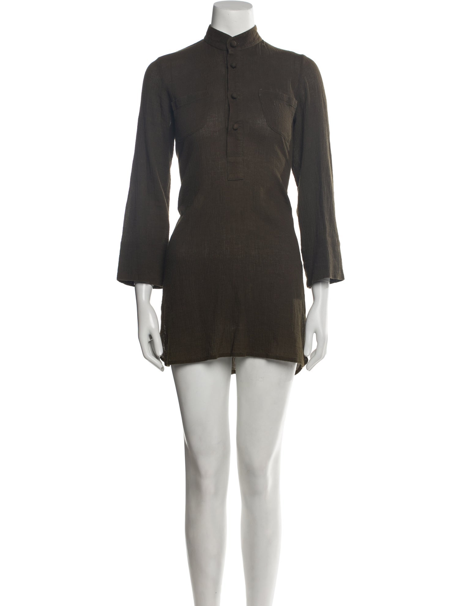 Electric Feathers Mock Neck Mini Dress