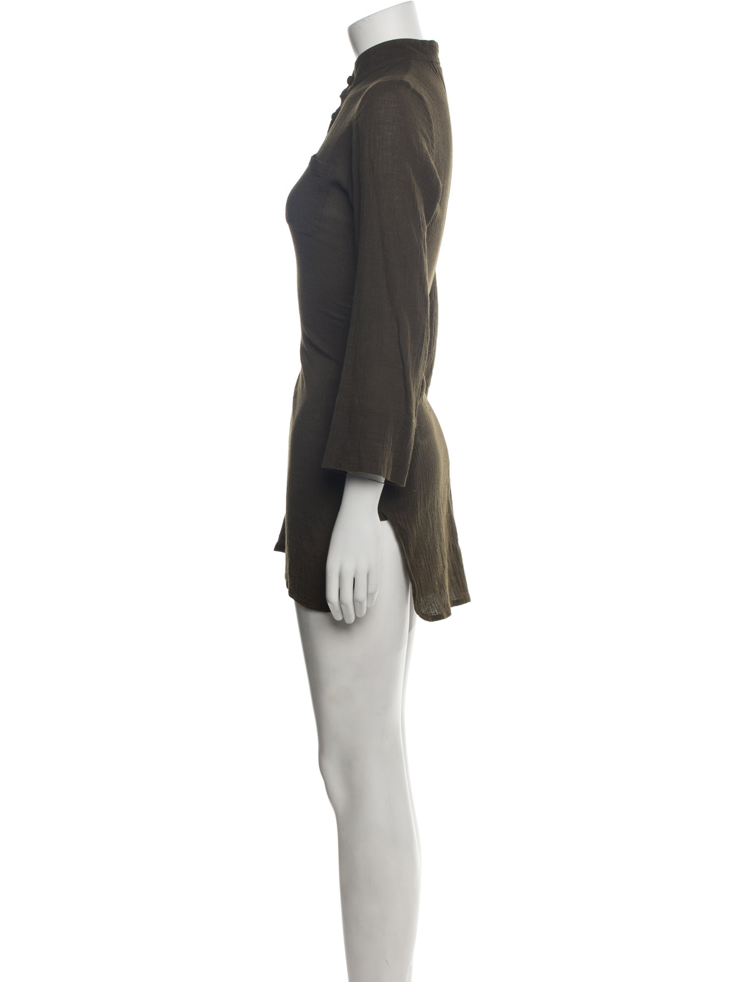 Electric Feathers Mock Neck Mini Dress