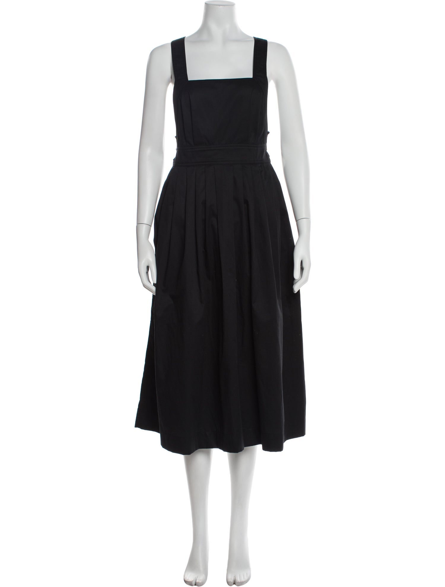 Electric Feathers Square Neckline Long Dress