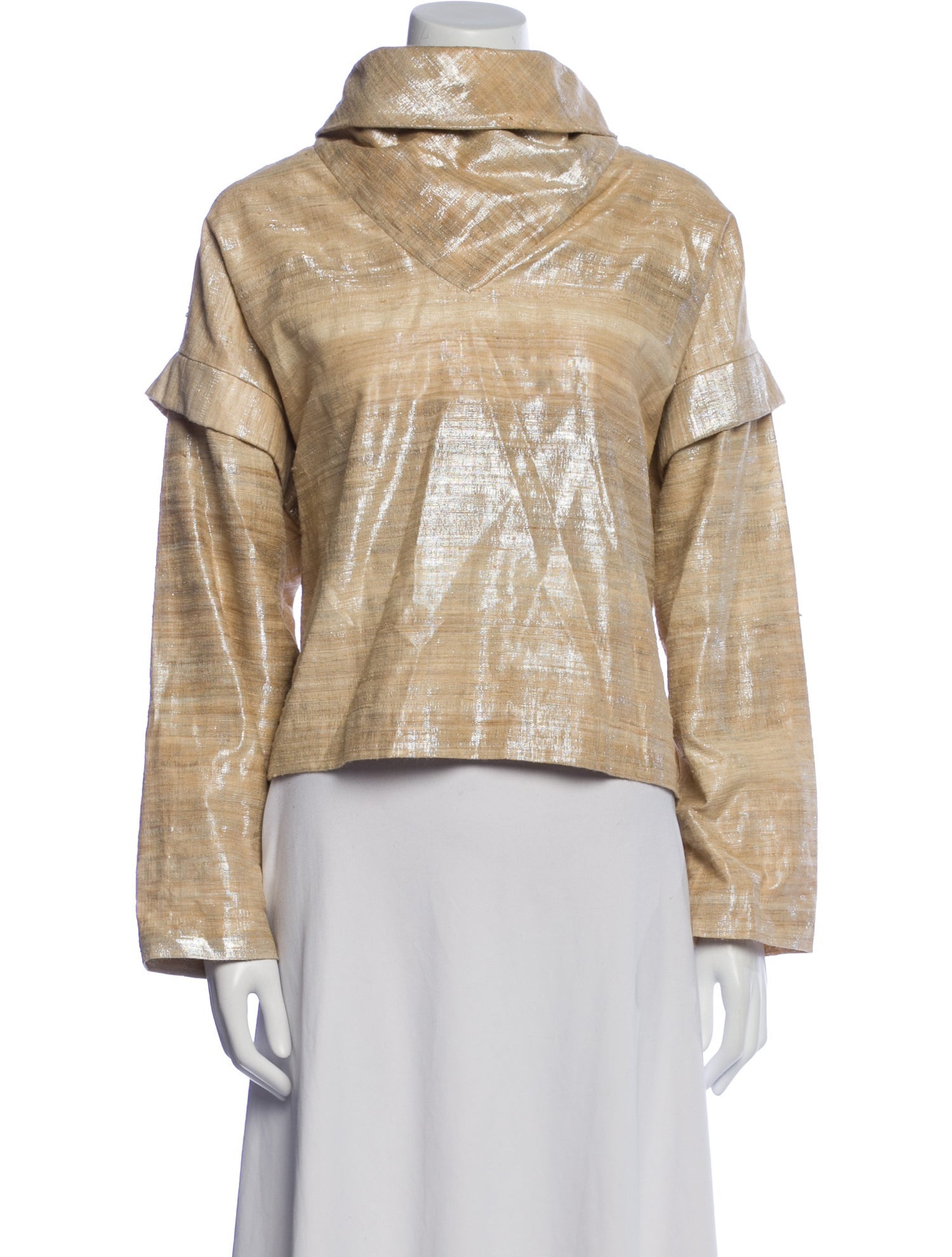 Electric Feathers Turtleneck Long Sleeve Sweatshirt