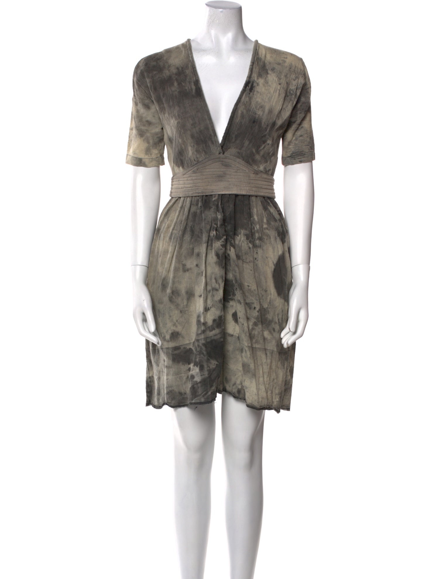 Electric Feathers Silk Mini Dress