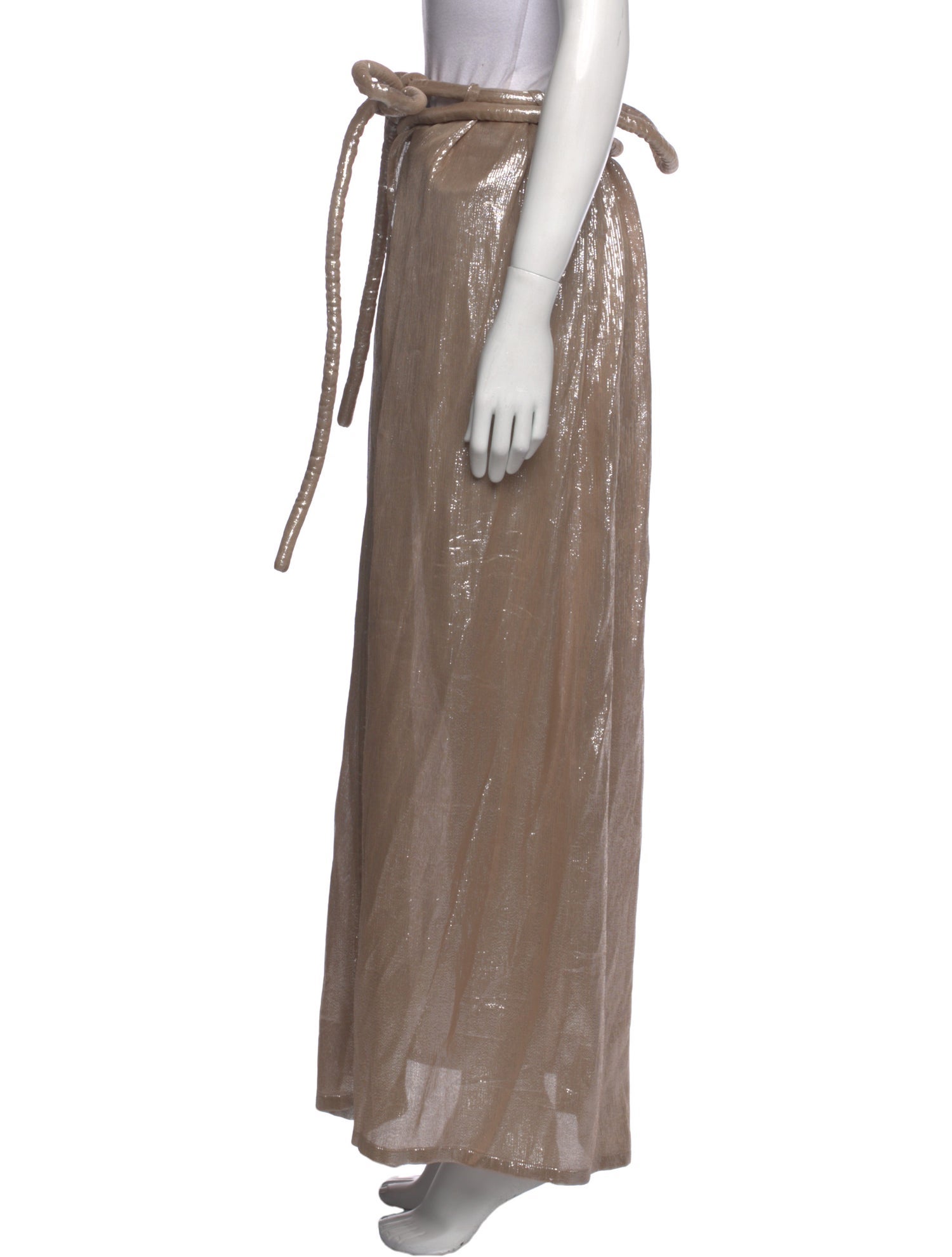 Electric Feathers Silk Long Skirt