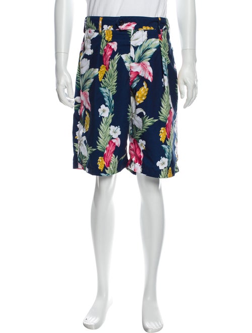 Engineered Garments Floral Print Flat Front Shorts