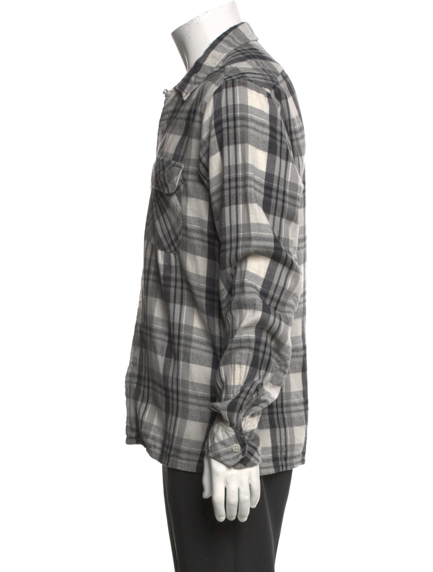 Engineered Garments Plaid Print Long Sleeve Western Shirt