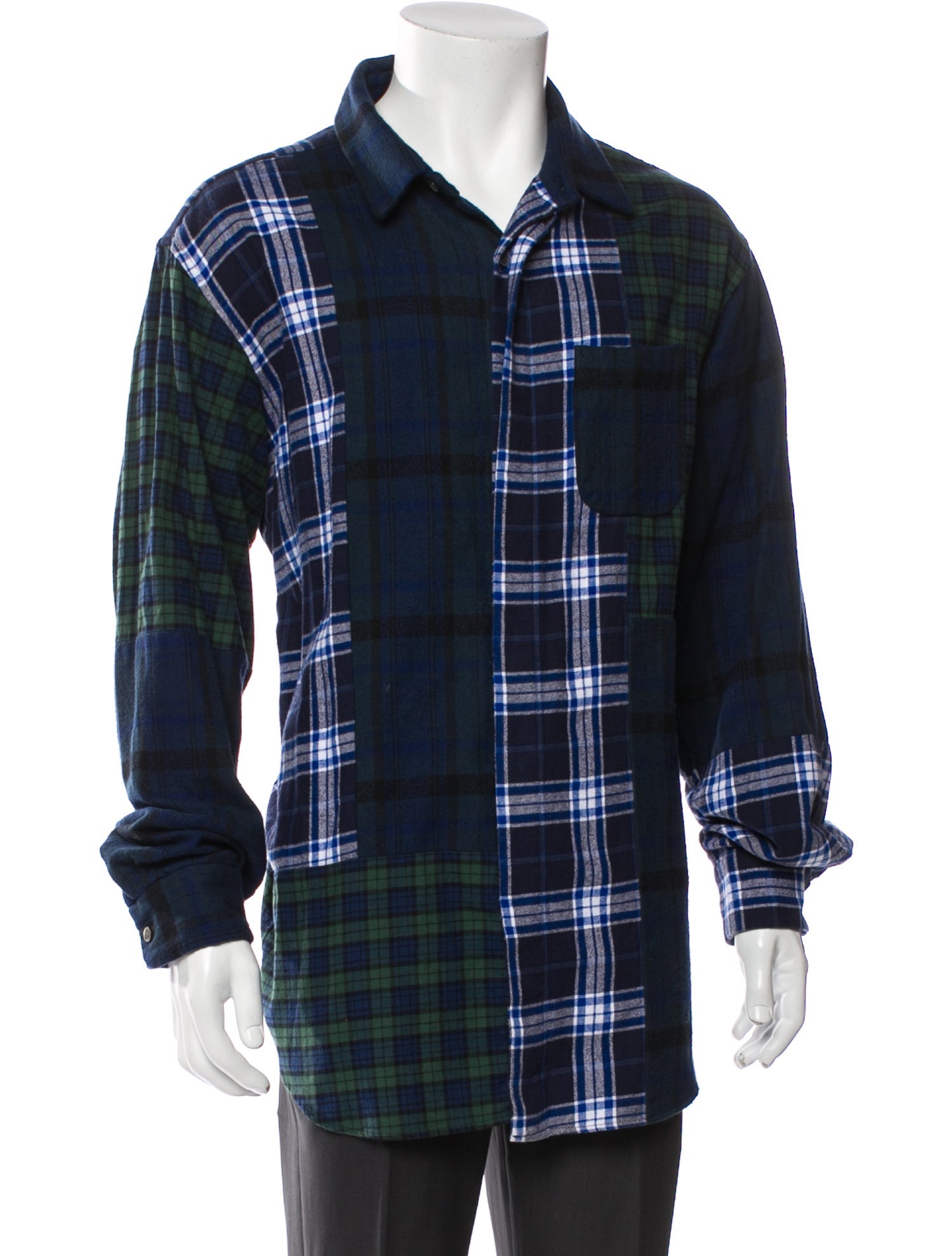 Engineered Garments Plaid Print Long Sleeve Shirt