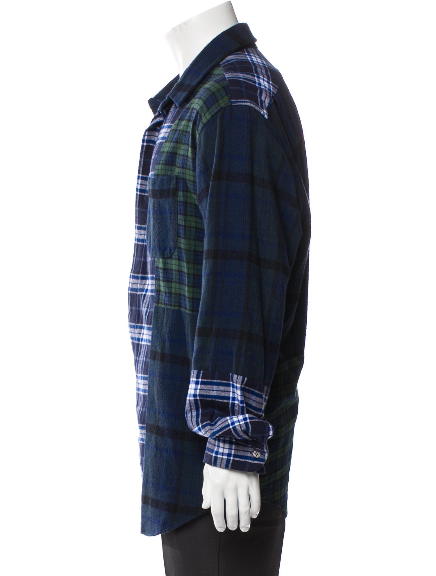 Engineered Garments Plaid Print Long Sleeve Shirt